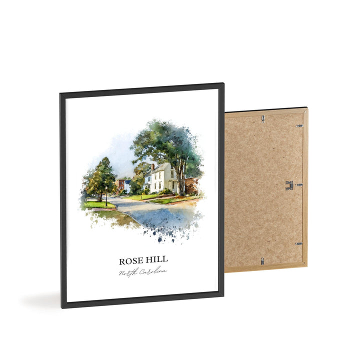 Rose Hill, North Carolina – Watercolor Art Print