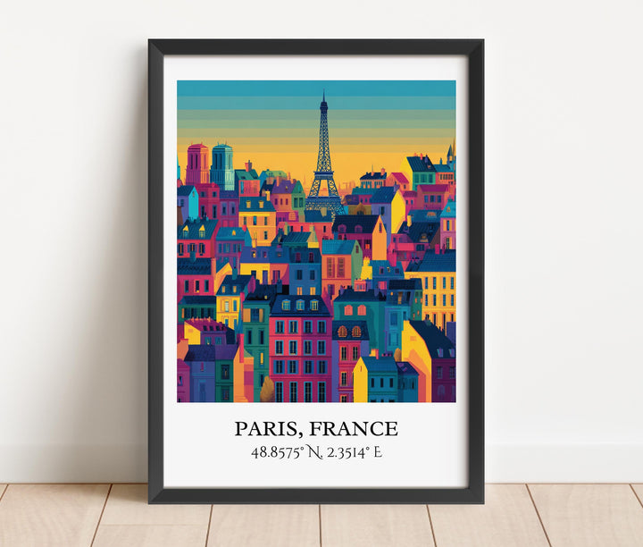 Paris France Art, Paris Retro Travel Art, Paris France Home Decor, Paris Gift, France Travel Art, Travel Prints, Housewarming Gift