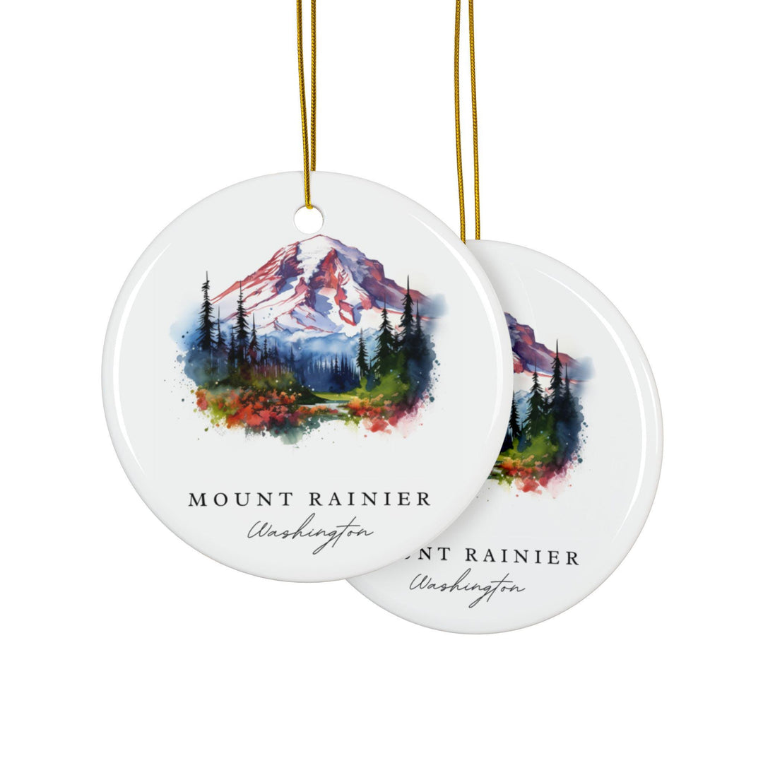 Mount Rainier Ornament: Unique Mount Rainier Souvenir, Mt Rainier Xmas Decor, and Authentic Washington State Gift