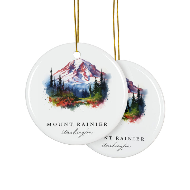 Mount Rainier Ornament: Unique Mount Rainier Souvenir, Mt Rainier Xmas Decor, and Authentic Washington State Gift