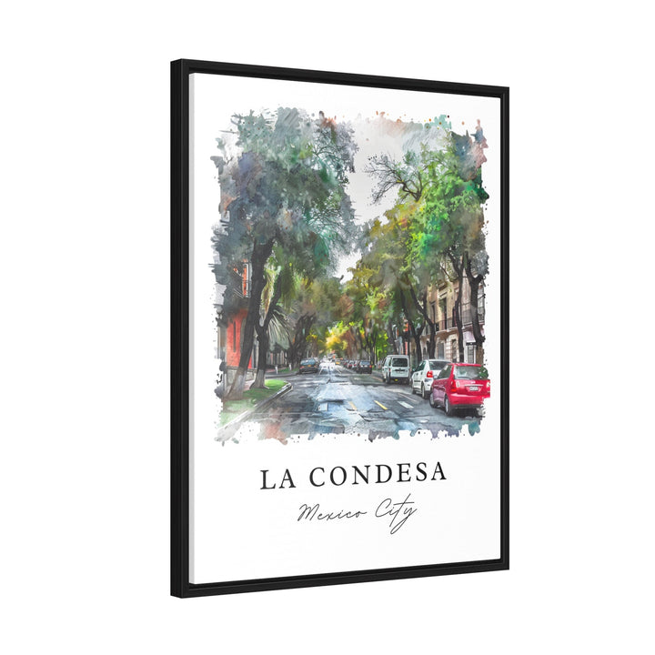 La Condesa CDMX Wall Art, CDMX Print, Mexico City Watercolor Artwork, Condesa Gift,