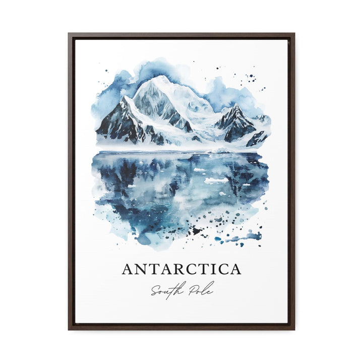 Antarctica Wall Art, Antarctica Print, Antarctica Watercolor Art, Antarctica South Pole Gift, Travel Print, Travel Poster, Housewarming Gift