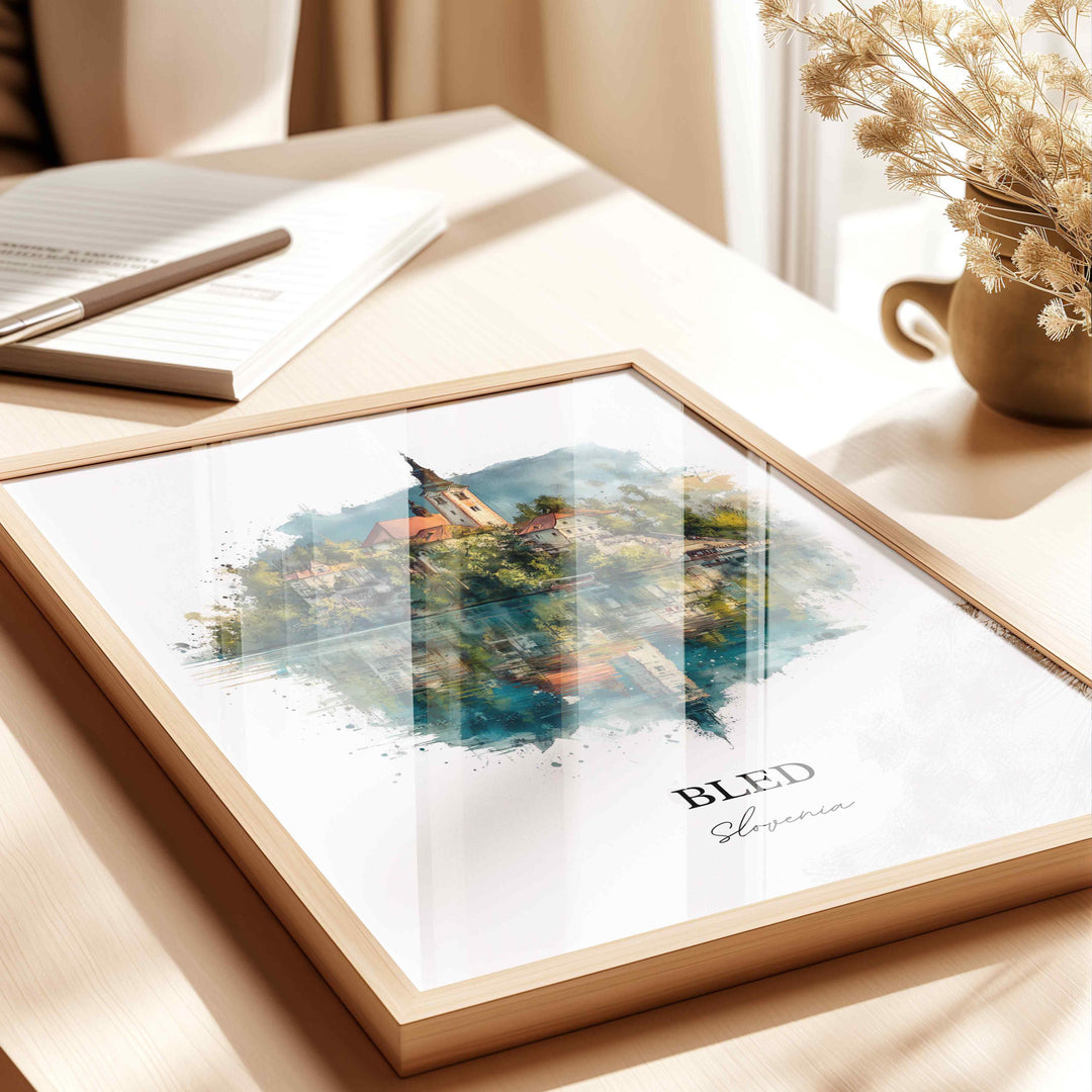 Bled, Slovenia – Watercolor Art Print