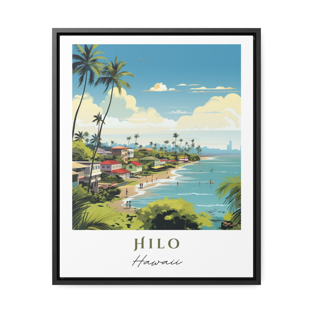 Hilo Hawaii wall art - Hawaii, Hilo poster, Hilo Wedding gift, Hilo HI Birthday present, Custom Text, Personalised Gift