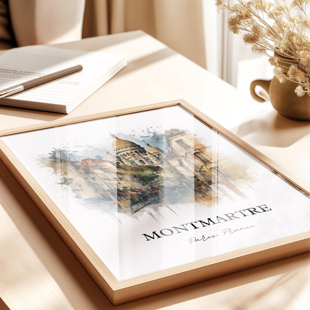 Montmartre, France – Watercolor Art Print