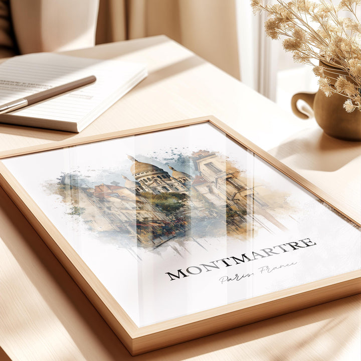 Montmartre, France – Watercolor Art Print