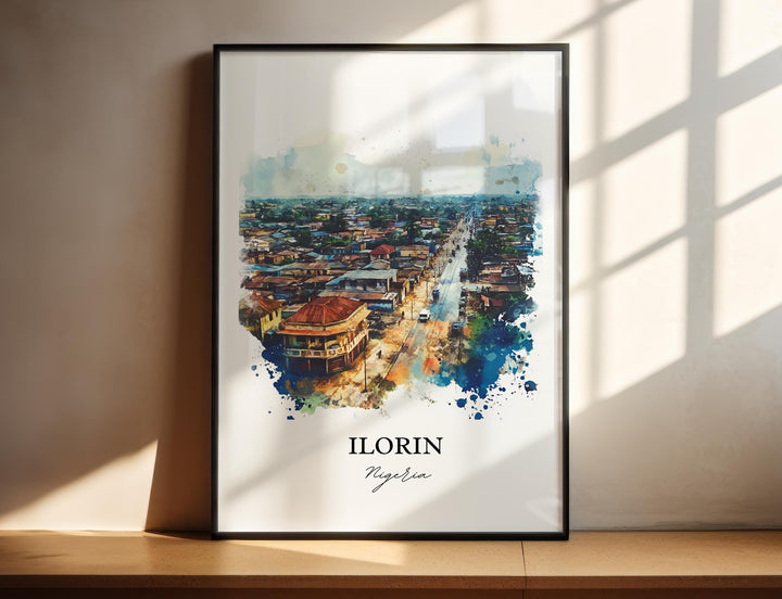 Ilorin, Nigeria – Watercolor Art Print