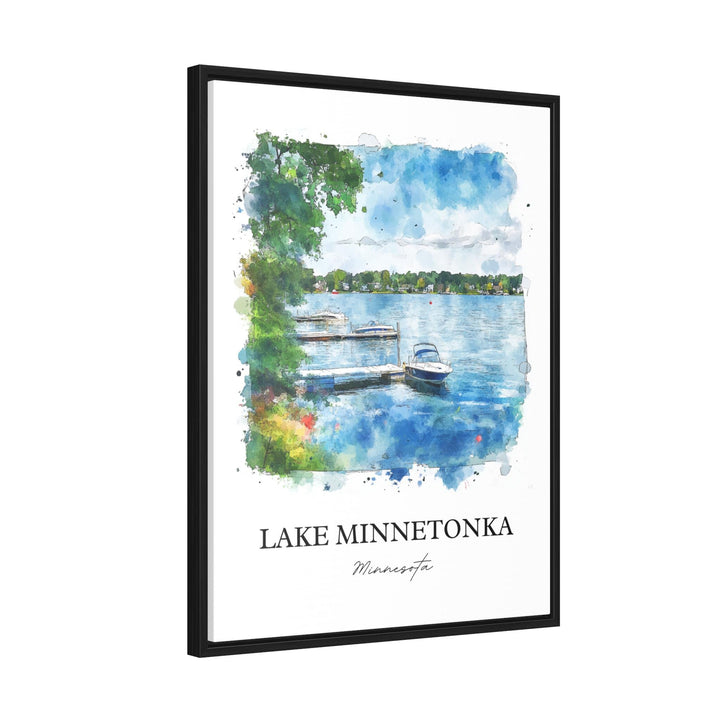 Lake Minnetonka Wall Art, Minneapolis Print, Minnesota Watercolor Art, Lake Minnetonka Gift, Travel Print, Travel Poster, Housewarming Gift