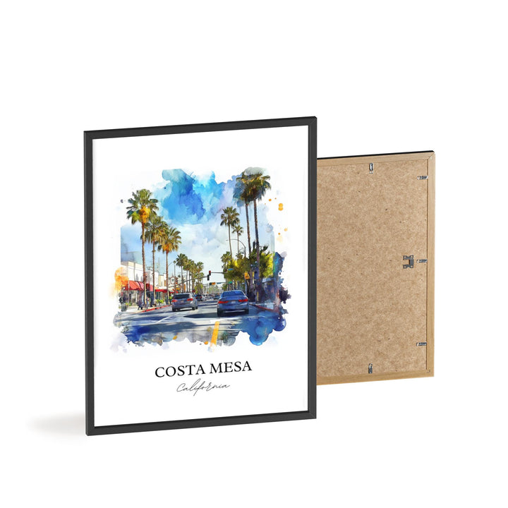 Costa Mesa Wall Art, Orange County Print, Costa Mesa Watercolor Art, Costa Mesa Gift, Travel Print, Travel Poster, Housewarming Gift