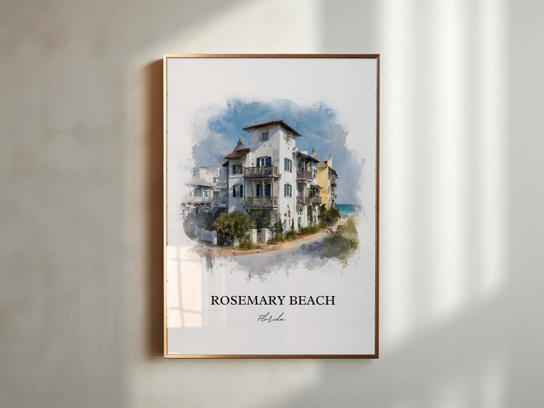 Rosemary Beach, Florida – Watercolor Art Print