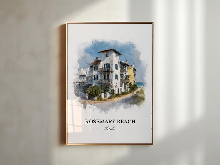 Rosemary Beach, Florida – Watercolor Art Print