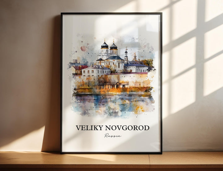 Veliky Novgorod, Russia – Watercolor Art Print
