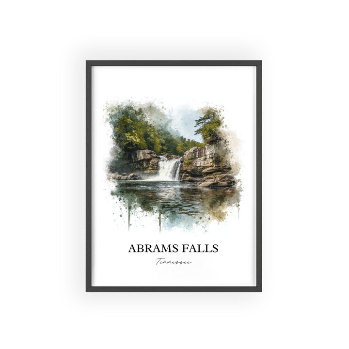 Abrams Falls Wall Art, Abrams Falls TN Print, Tennessee Watercolor Art, Abrams Falls Gift, Travel Print, Travel Poster, Housewarming Gift