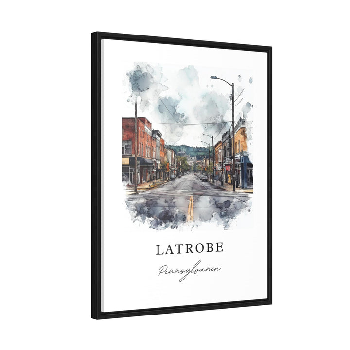 Latrobe PA Wall Art, Latrobe Pennsylvania Print, Latrobe Watercolor, Westmoreland County Gift, Western PA Travel Print, Housewarming Gift