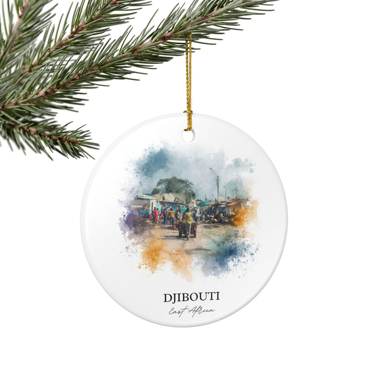 Djibouti Ornament: Unique Djibouti Souvenir, Djibouti Xmas Decor, and Authentic Djibouti Africa Gift