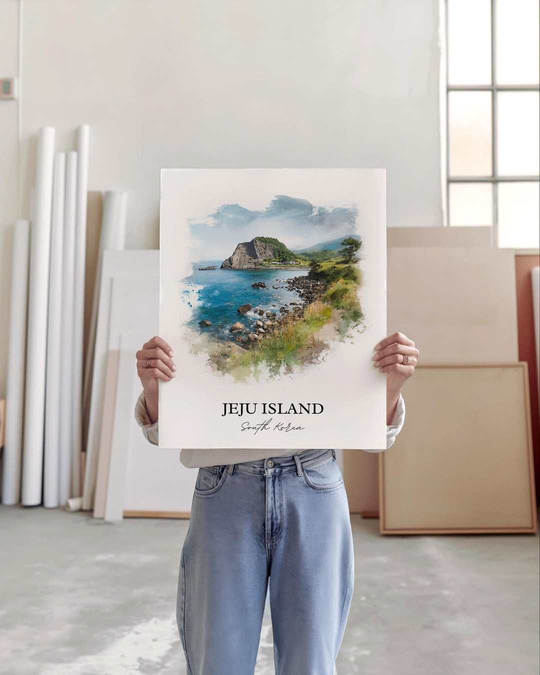 Jeju Island Wall Art, South Korea Print, South Korea Artwork, Jeju Island Gift, Jeju Island Travel Print, Travel Poster, Housewarming Gift