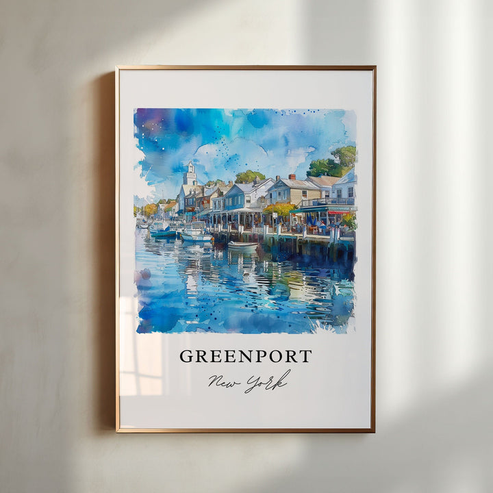 Greenport, USA – Watercolor Art Print