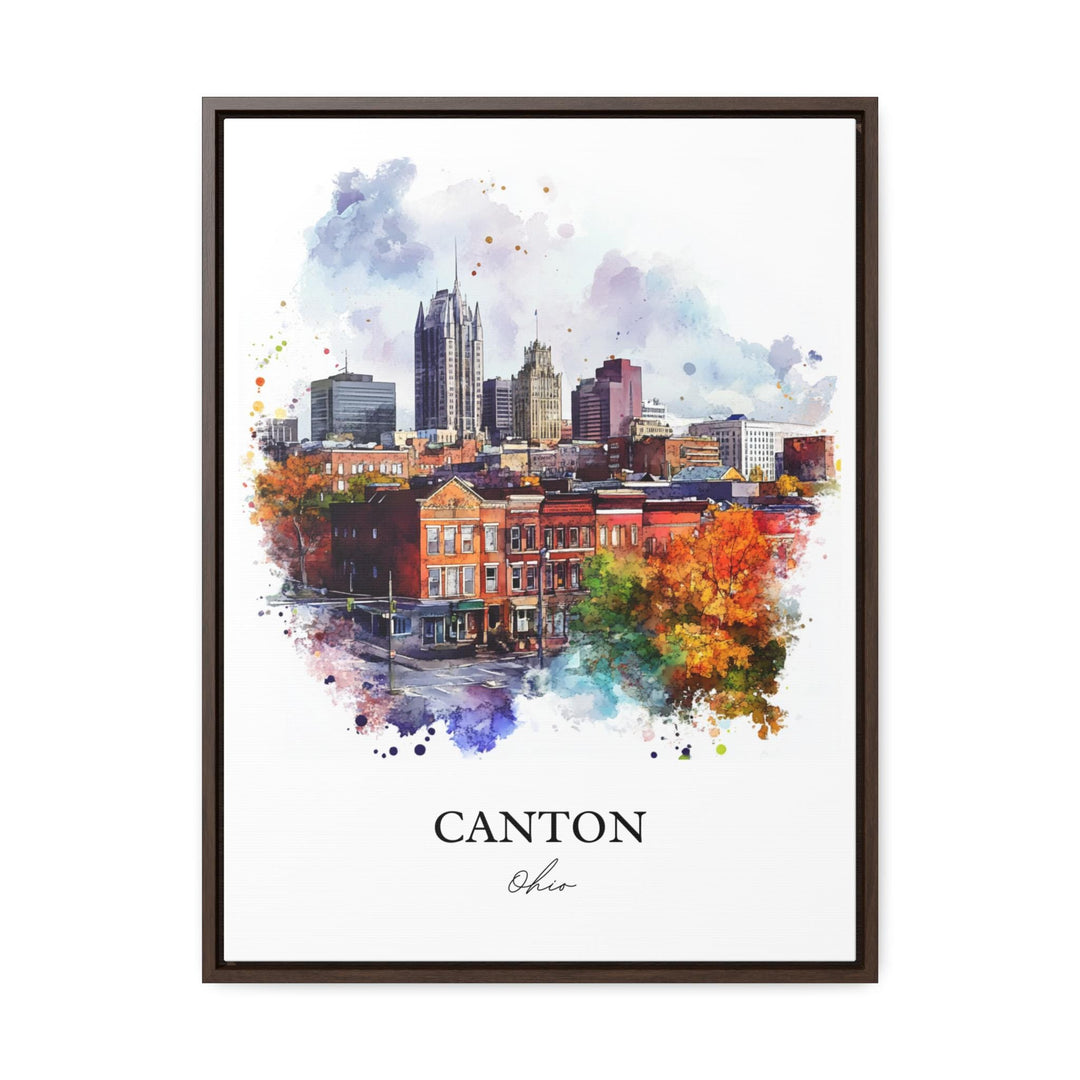 Canton Ohio Wall Art, Canton OH Print, Ohio Watercolor Art, Canton Ohio Gift, Travel Print, Travel Poster, Housewarming Gift