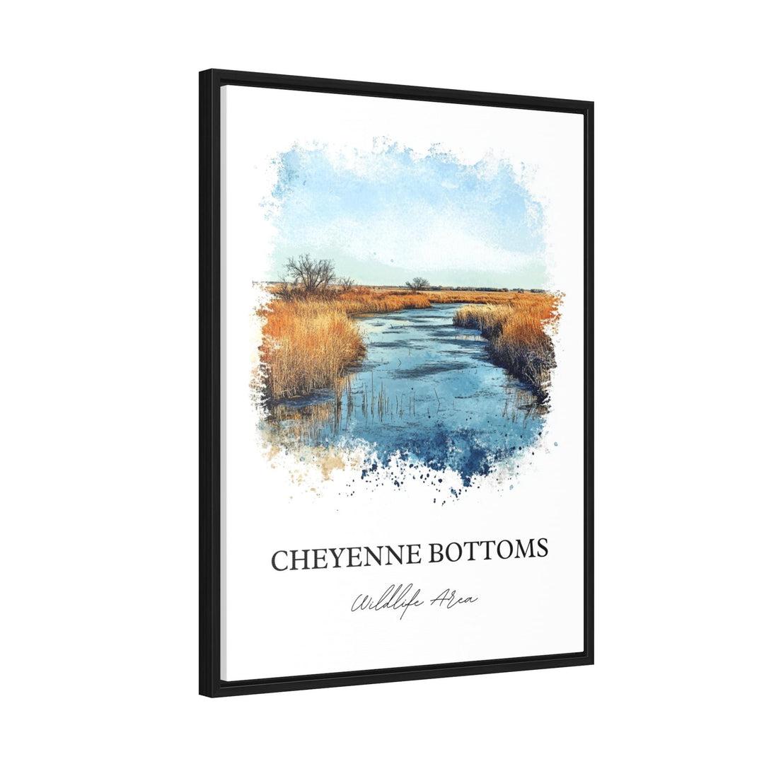 Cheyenne Bottoms Wall Art, Great Plains Print, Kansas Watercolor Art, Cheyenne Bottoms Gift, Travel Print, Travel Poster, Housewarming Gift