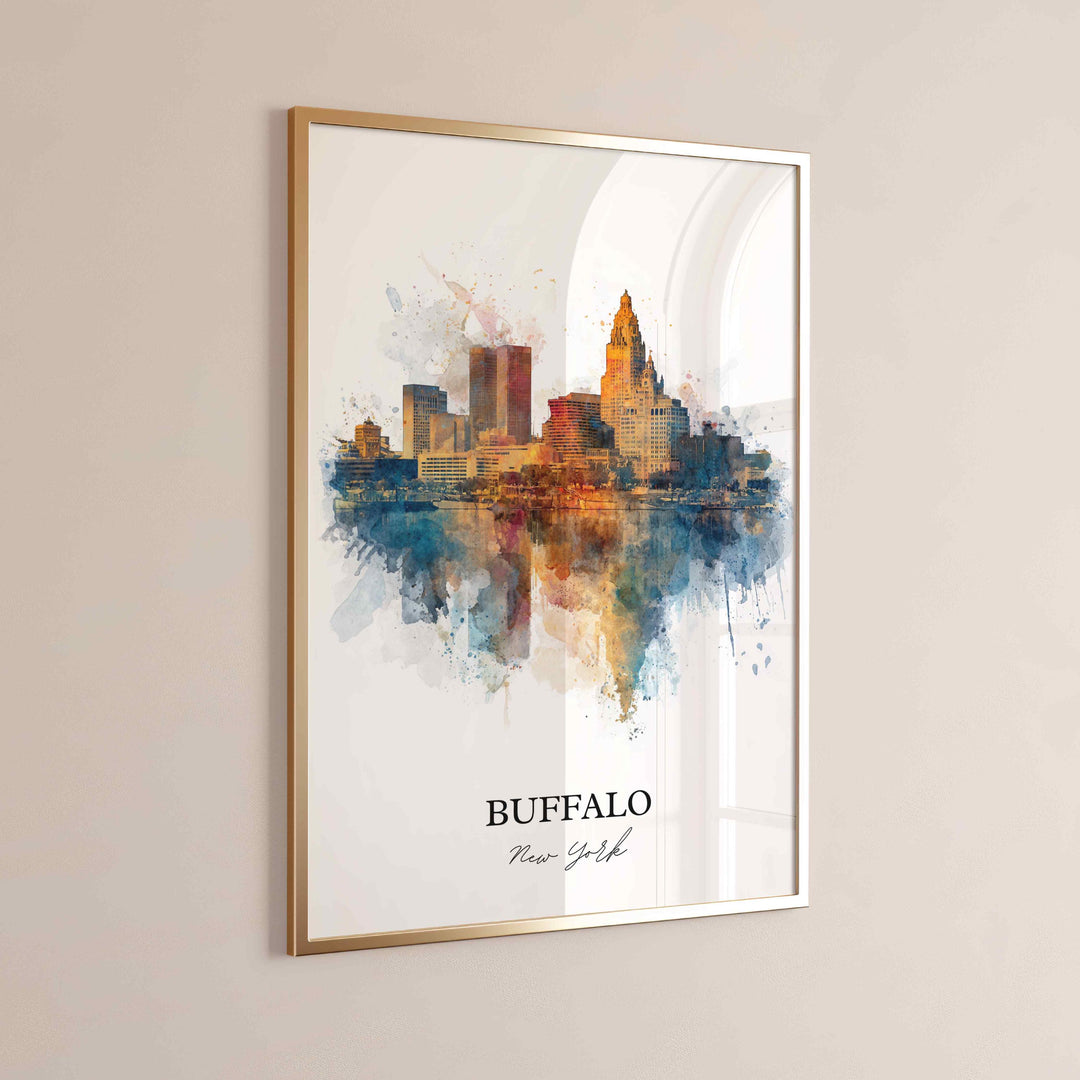 Buffalo, New York – Watercolor Art Print