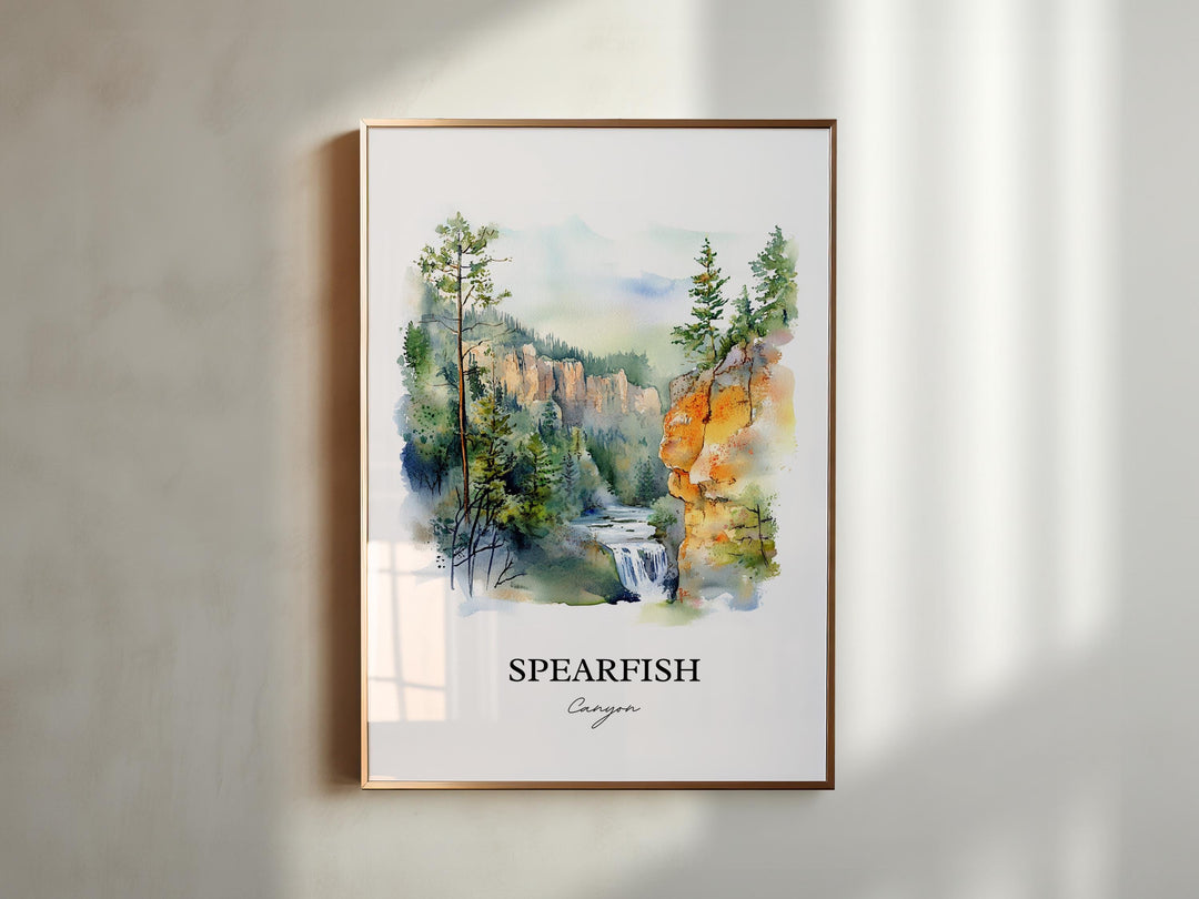 Spearfish Canyon Art, Lawrence County Print, South Dakota Artwork, Spearfish Canyon Gift, Travel Print, Travel Poster, Housewarming Gift