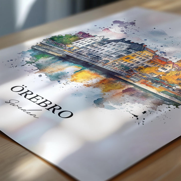 Orebro, Sweden – Watercolor Art Print