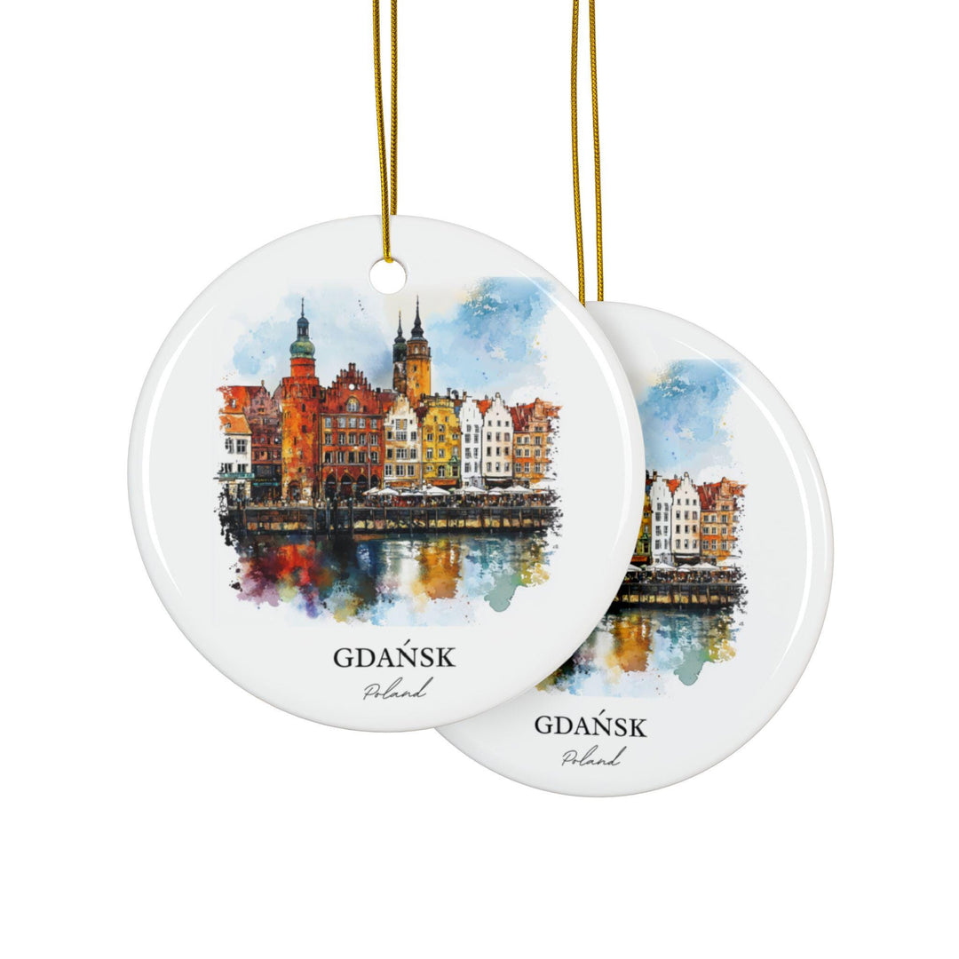 Gdansk Poland Ornament: Unique Gdansk Souvenir, Gdansk Xmas Decor, and Authentic Gdansk Poland Gift
