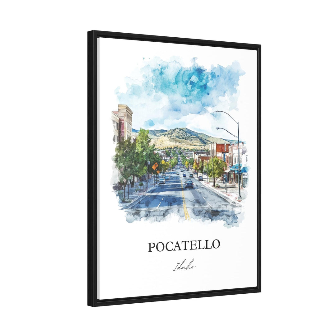 Pocatello ID Wall Art, Bannock County Print, Idaho Watercolor Art, Pocatello Idaho Gift, Travel Print, Travel Poster, Housewarming Gift