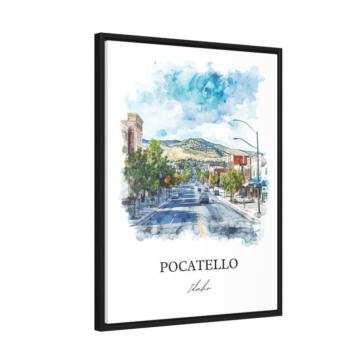 Pocatello ID Wall Art, Bannock County Print, Idaho Watercolor Art, Pocatello Idaho Gift, Travel Print, Travel Poster, Housewarming Gift