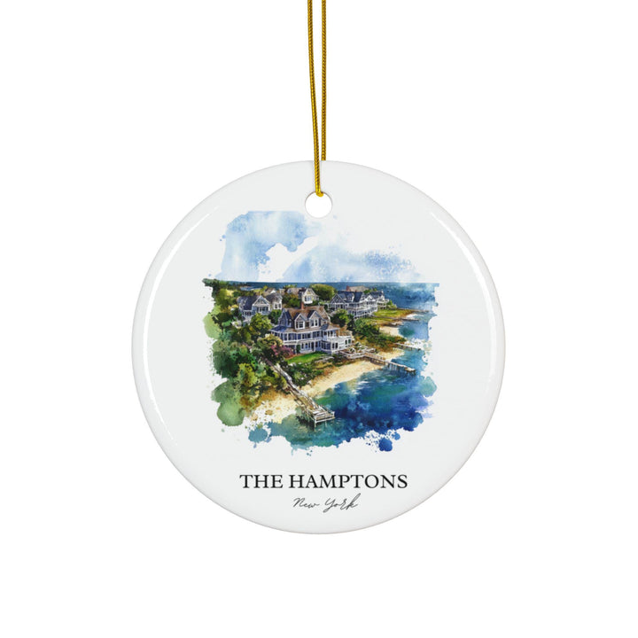 Hamptons NY Ornament: Unique Hamptons Souvenir, Hamptons Xmas Decor, and Authentic Hamptons Gift