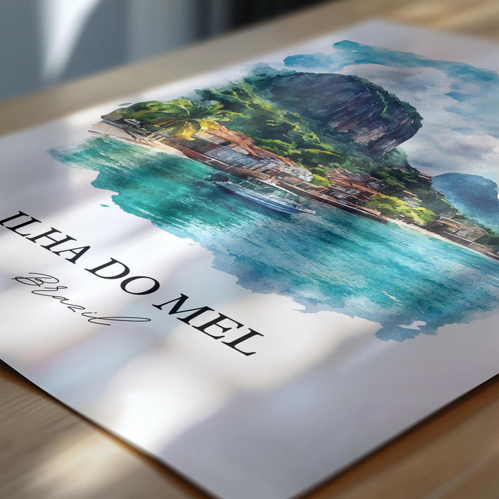 Ilha do Mel Wall Art, Paraná Print, Brazil Watercolor Art, Ilha do Mel Gift, Travel Print, Travel Poster, Housewarming Gift
