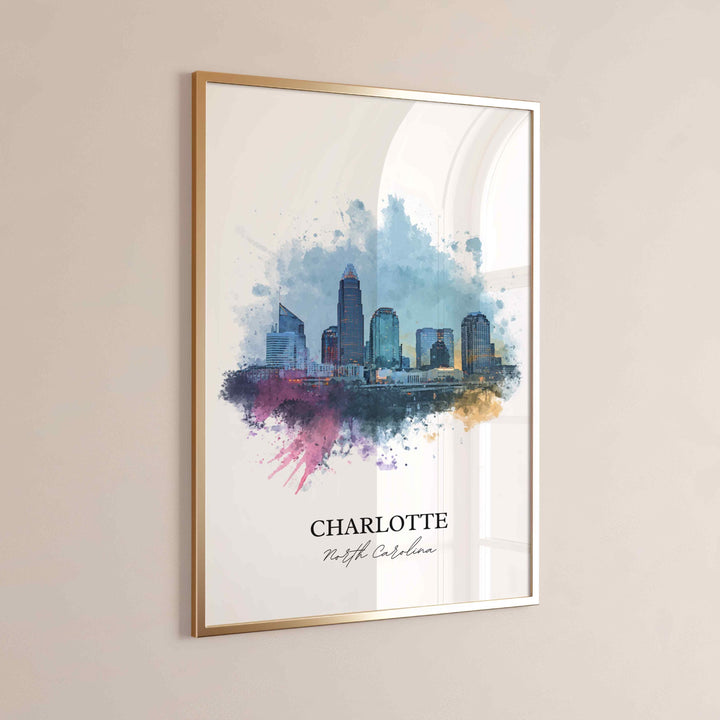 Charlotte, North Carolina – Watercolor Art Print