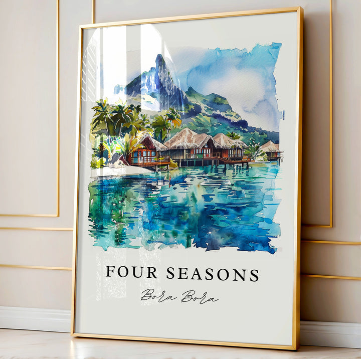 Bora Bora, French Polynesia – Watercolor Art Print