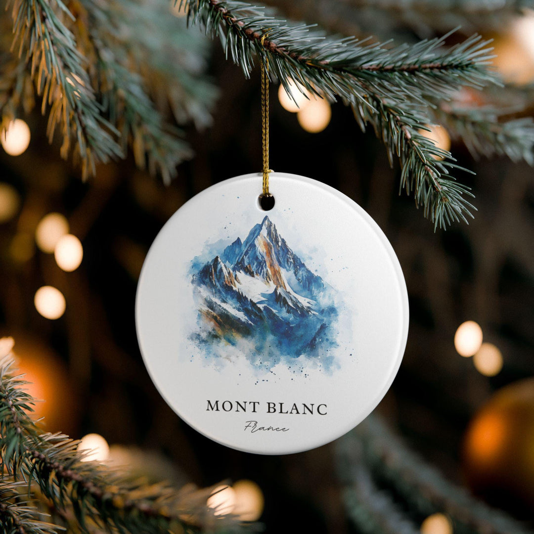 Mont Blanc Ornament: Unique Mont Blanc Souvenir, Mont Blanc France Xmas Decor, and Authentic Mt Blanc France Gift