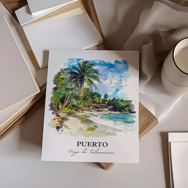 Puerto Viejo de Talamanca Art, Playa Negra Print, Costa Rica, Puerto Viejo de Talamanca Gift, Travel Print, Travel Poster, Housewarming Gift