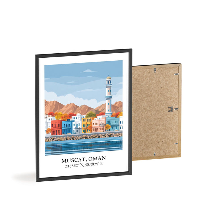 Muscat Wall Art, Muscat Oman Print, Oman Watercolor, Oman Travel Gift, Travel Print, Travel Poster, Housewarming Gift