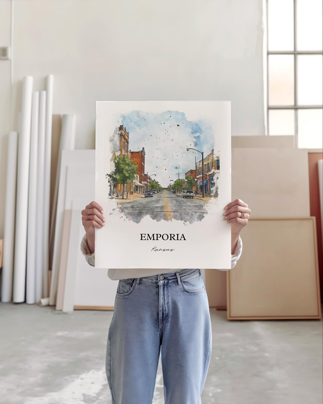 Emporia, Kansas – Watercolor Art Print