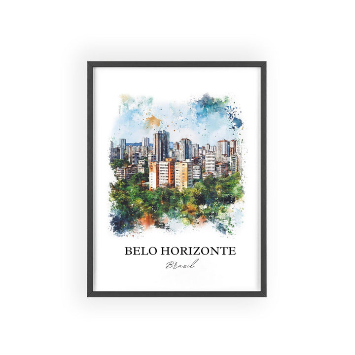 Belo Horizonte, Brazil – Watercolor Art Print