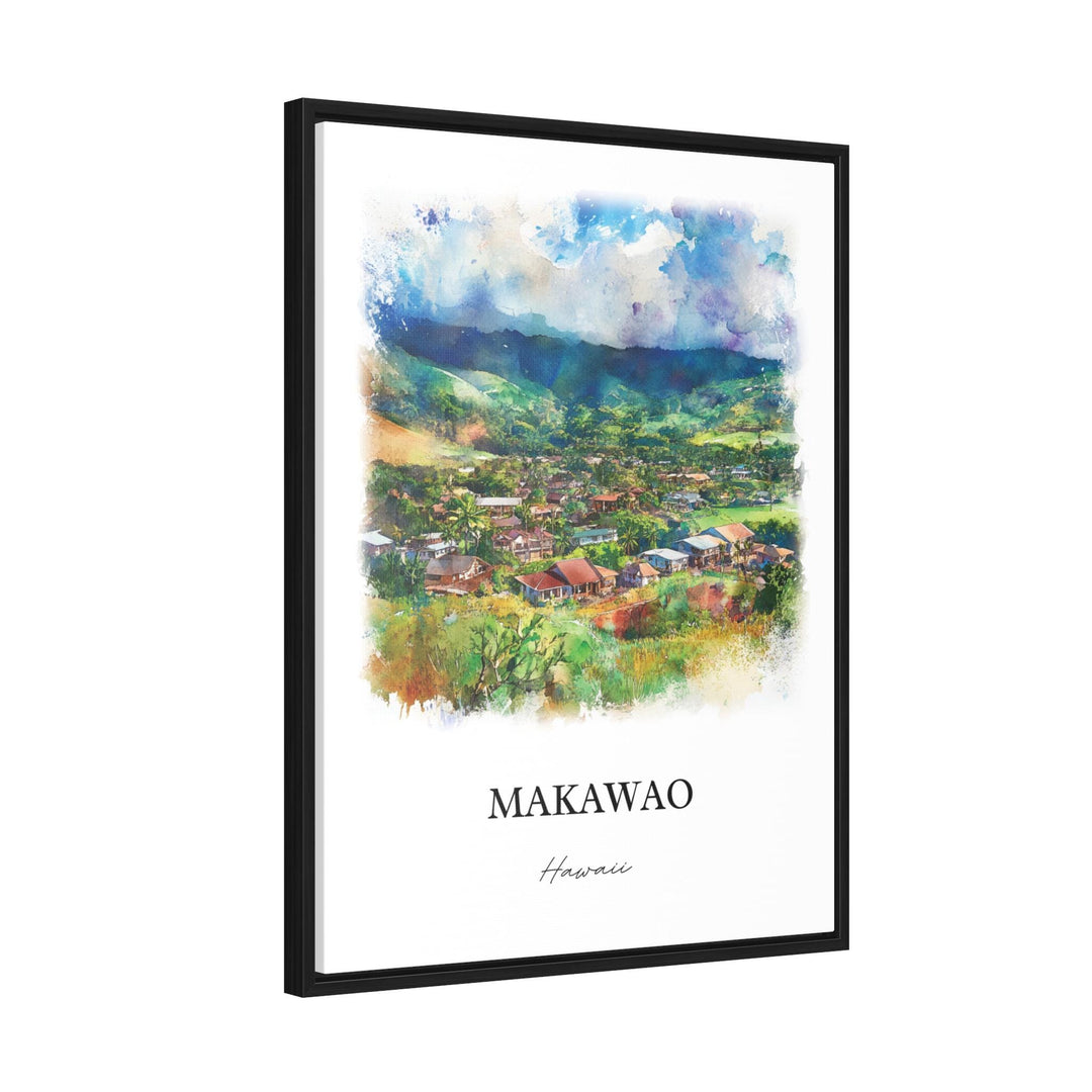 Makawao HI Wall Art, Maui Print, Maui Hawaii Watercolor Art, Makawao Gift, Travel Print, Travel Poster, Housewarming Gift