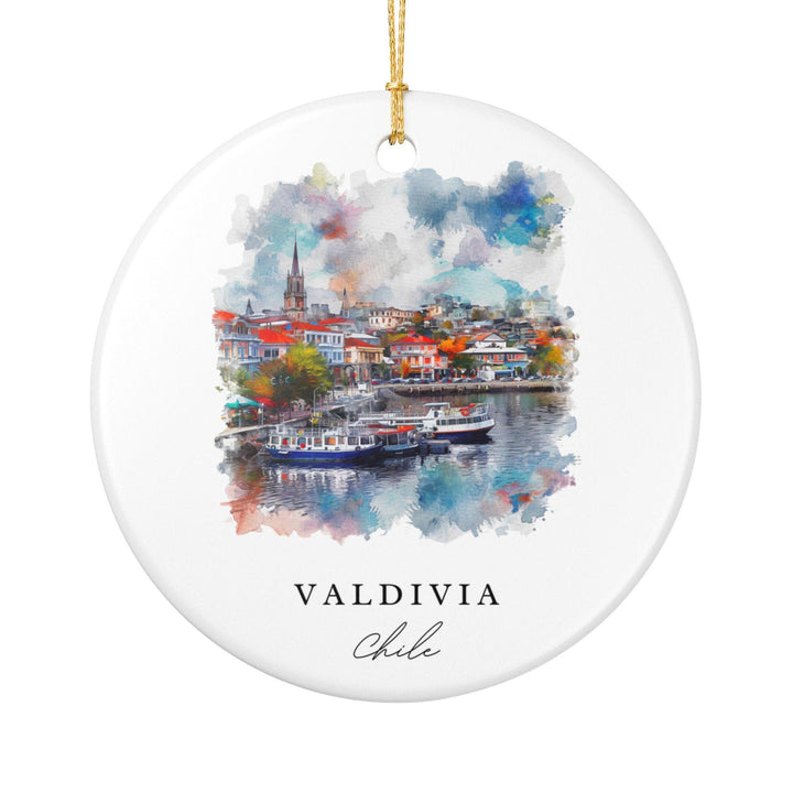 Valdivia Chile Ornament: Unique Valdivia Souvenir, Valdivia Chile Xmas Decor, and Authentic Chile Gift