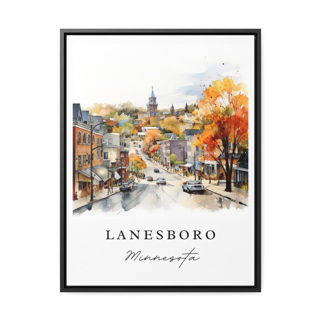 Lanesboro MN wall art - Minnesota, Lanesboro poster print, Lanesboro Wedding gift, Birthday present, Custom Text, Perfect Gift