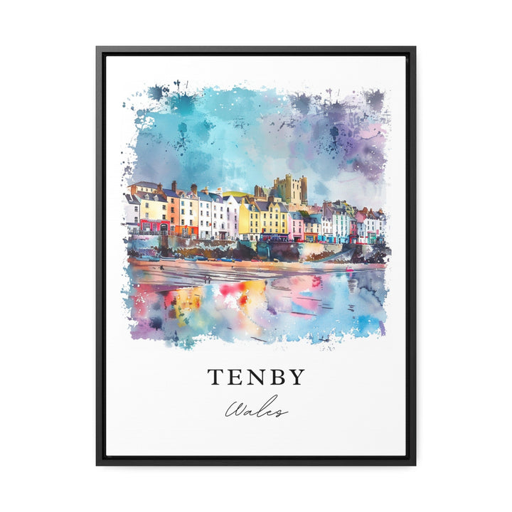 Tenby Wales Wall Art, Tenby Print, Wales Watercolor, Tenby Gift,