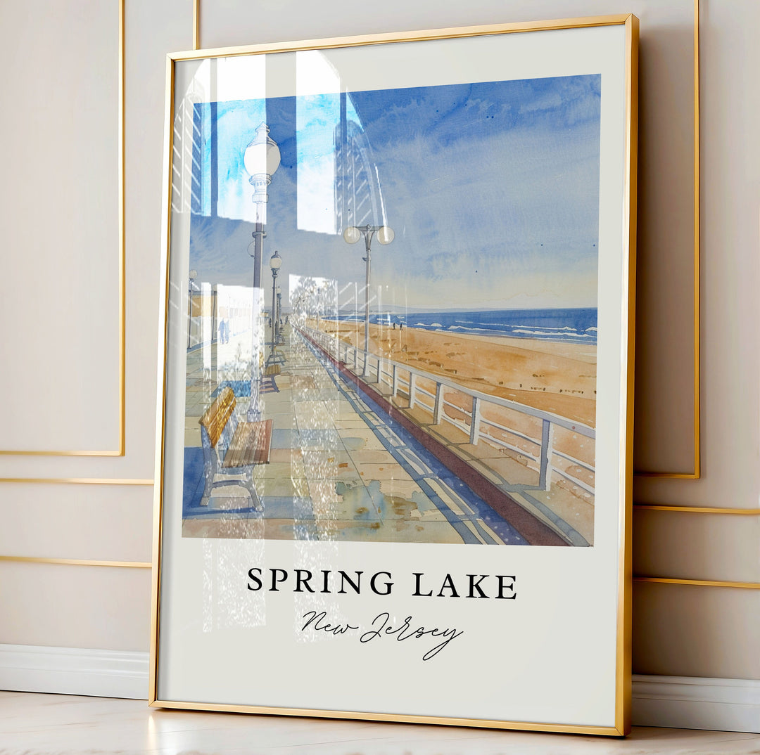 Spring Lake NJ Art, Spring Lake Print, Jersey Shore Wall Art, Spring Lake Gift, Travel Print, Travel Poster, Travel Gift, Housewarming Gift