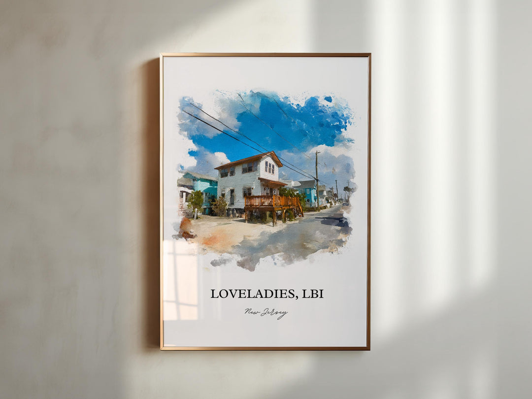 Loveladies, New Jersey – Watercolor Art Print
