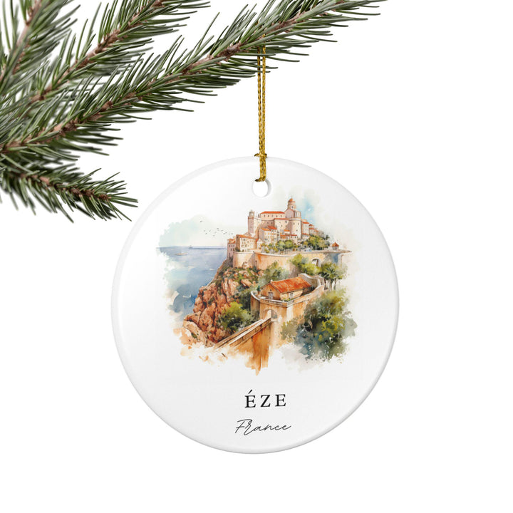 Eze France Ornament: Unique Éze France Souvenir, France Xmas Decor, and Authentic Éze France Gift