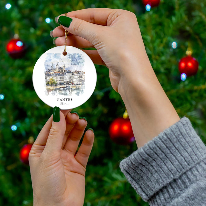 Nantes France Ornament: Unique Nantes Souvenir, Nantes Xmas Decor, and Authentic Nantes Christmas Gift