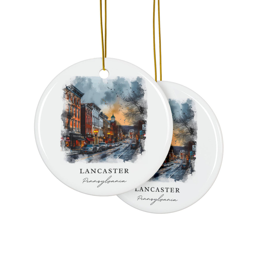 Lancaster PA Ornament: Unique Lancaster Souvenir, Lancaster Xmas Decor, and Authentic Lancaster Pennsylvania Gift