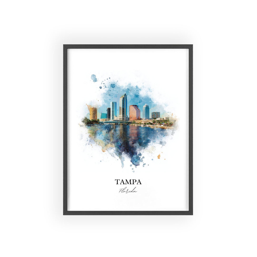 Tampa, Florida – Watercolor Art Print