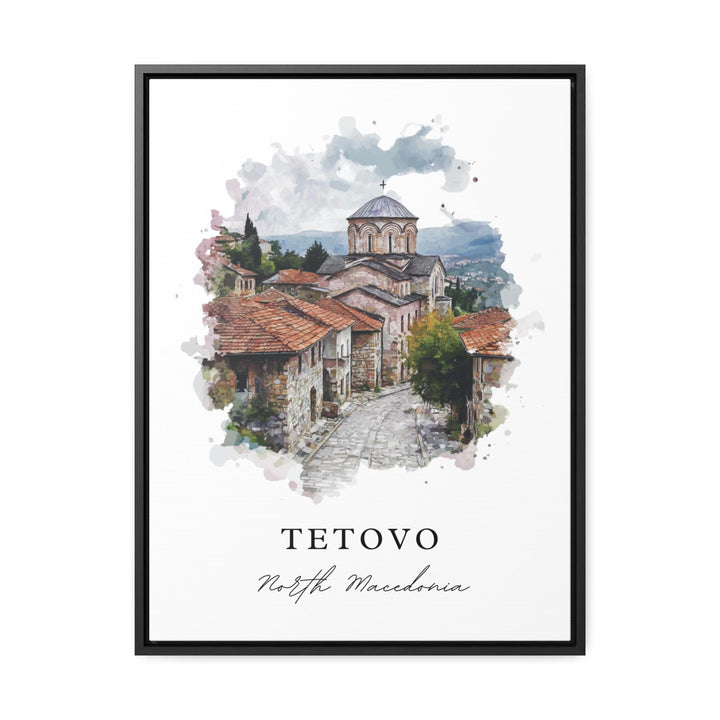 Tetovo Wall Art, Tetovo Print, Tetovo Watercolor Art, North Macedonia Gift, Tetovo Macedonia