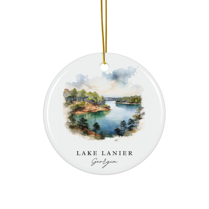 Lake Lanier Ornament: Unique Lake Lanier Souvenir, Lake Lanier Xmas Decor, and Authentic Lake Lanier GA Gift